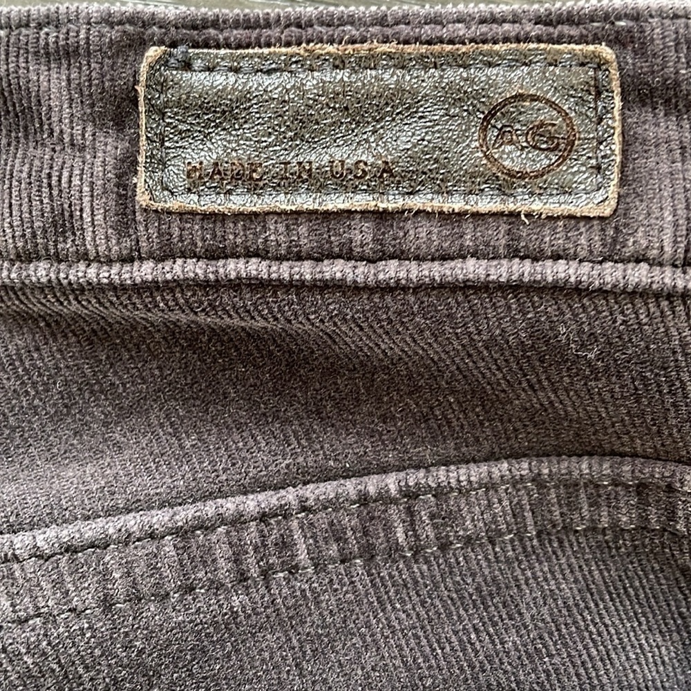 Sz26 AG Adriano Goldschmied The Stevie Slim Straight Grey Corduroy Denim EUC - Picture 11 of 12